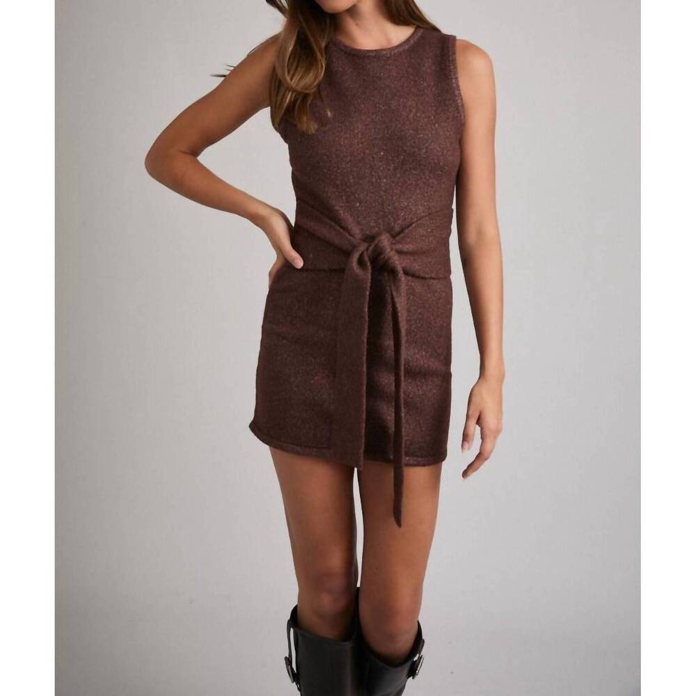 NEW ILA sweater mini dress in brown